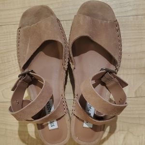 Steve madden leather sandle wedge women sz.9